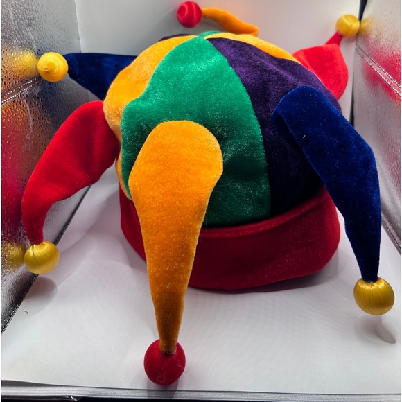 Halloween Party Hat Court Jester w/ Flashing Lights Red Yellow Blue Green - Picture 7 of 8